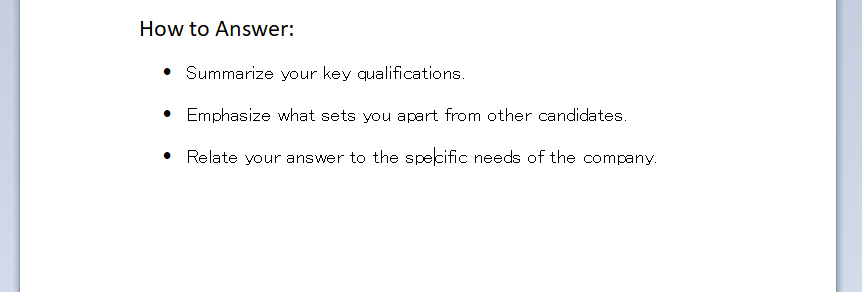 Why should we hire you?